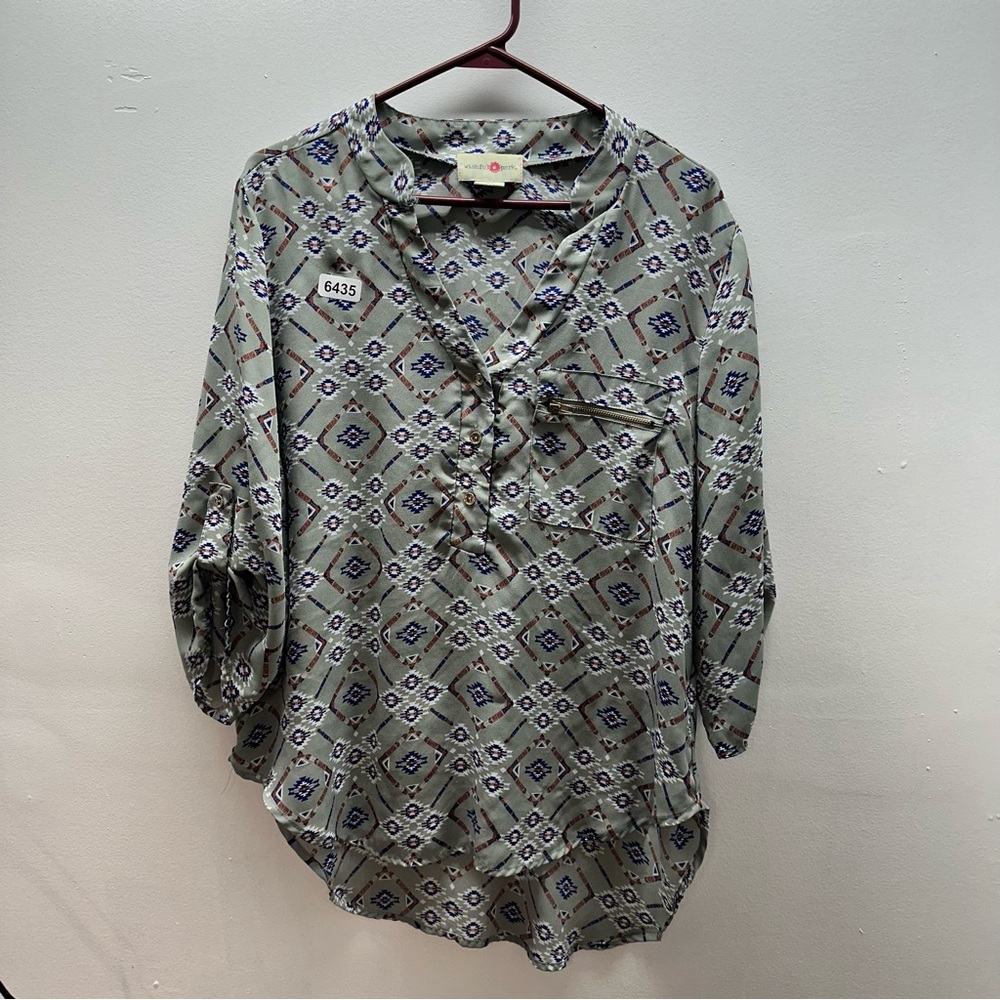 Wishful park xlarge 3/4 sleeve thin 22-1/2 P2P high low f26 back 30